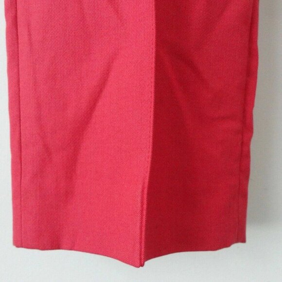 NWT AKRIS Love Red Cotton Silk Blend Crop Colette Trouser Pants 4 - Picture 3 of 5